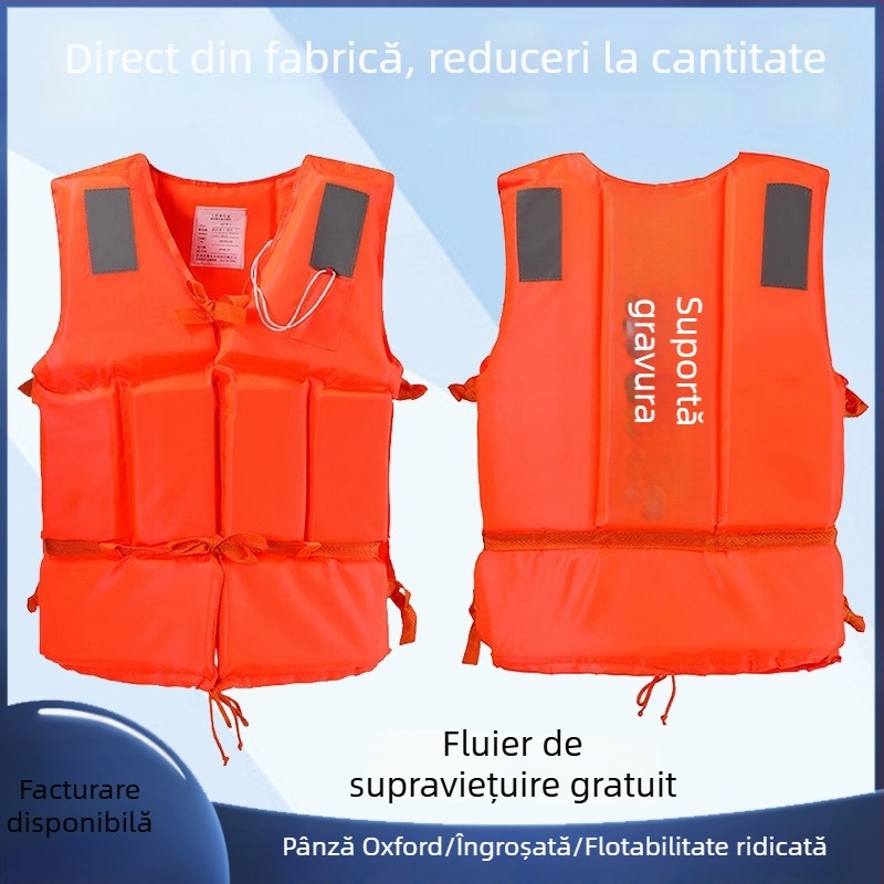 Vestă de salvare pentru adulți, cu plutaj înalt, vestă de flotabilitate profesională pentru pescuit, portabilă pentru bărci de pescuit.