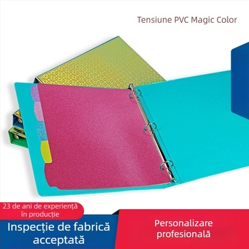 Meisi dosar PVC A4 pentru fișiere cu 3 găuri, tip O, copertă colorată
