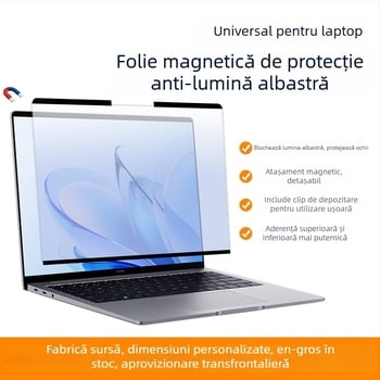 Protector de ecran magnetic universal pentru laptop cu protecție a intimității, folie HD detașabilă, aderență puternică, filtrare a luminii albastre