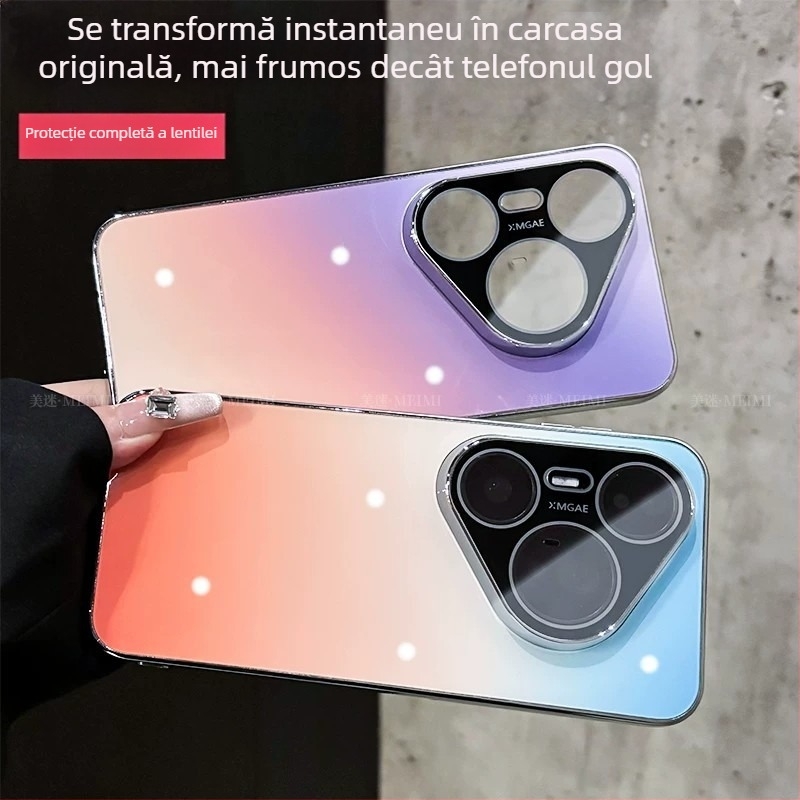 Carcasă Huawei Pura90 cu finisaj gradient, margine anti-derapare electroplacată, compatibilă cu P80 și P70