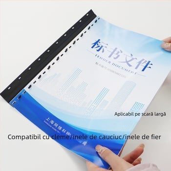 Copertă de legare A4 – folie protectoare transparentă durabilă pentru 100 de foi/documente