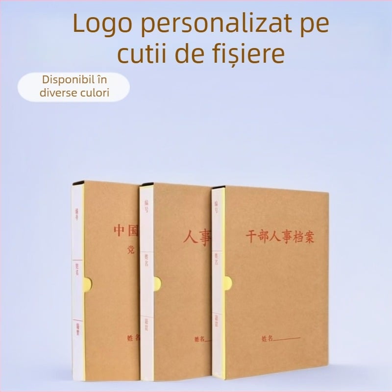 Cutie A4 pentru arhiva personalului, cutie de documente, dosar pentru membru al partidului, cutie din hârtie Kraft