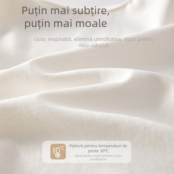 Salopetă de vară pentru nou-născuți — culoare solidă, fără cusături, din bumbac pieptănat