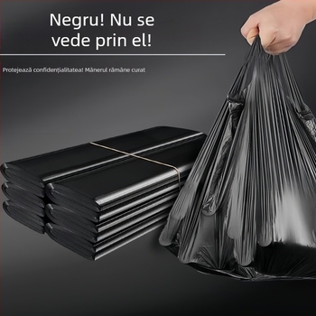 Saci mari de gunoi pentru uz casnic, cu mâner, stil vestă, pentru cămine și birouri, saci de plastic pentru gunoi de bucătărie