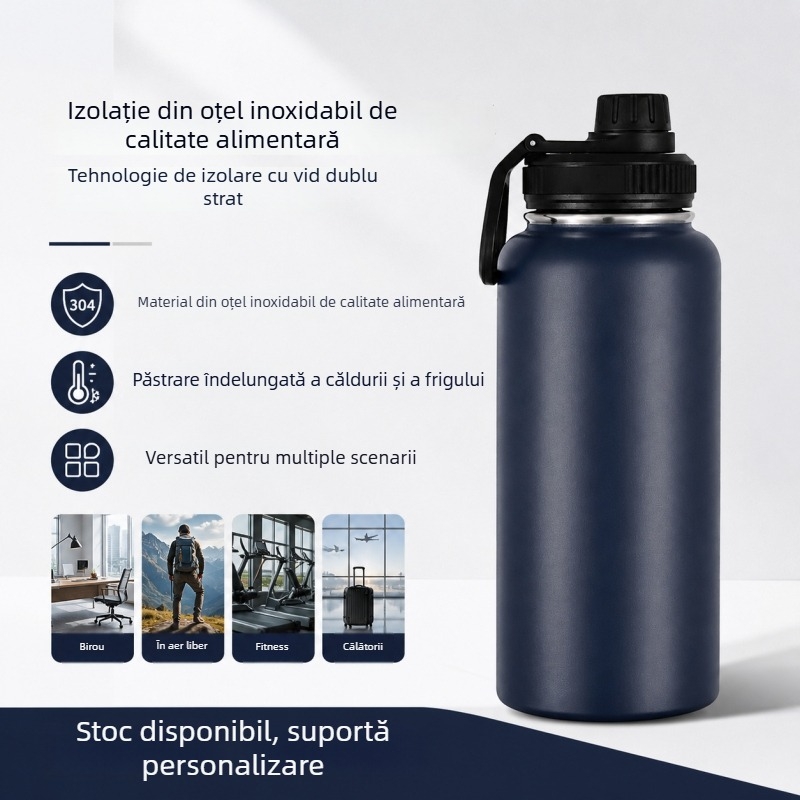 Cană termică din oțel inoxidabil 304, pereți dubli, capacitate mare, personalizabil, cadou de afaceri