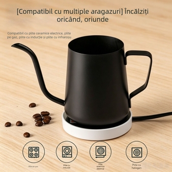Ceainic din oțel inoxidabil 304 pentru cafea filtrată, cu gură îngustă