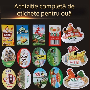 Etichete de agățat en-gros pentru ouă de găină crescute în aer liber, cu două fețe, cu șnur de atașare