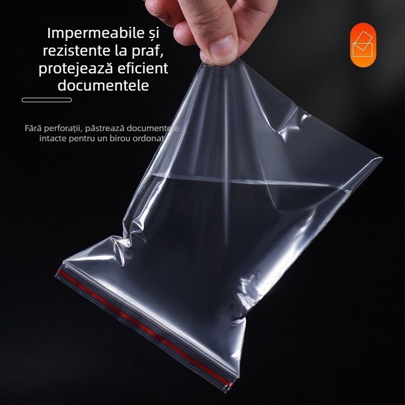 Pungi cu autoseal pentru facturi, transparente, 18×28 cm, pentru documente și chitanțe TVA