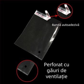 Pungă din plastic transparent autoadezivă pentru ambalarea hainelor, pentru jeanși și cămăși, 28x40 cm