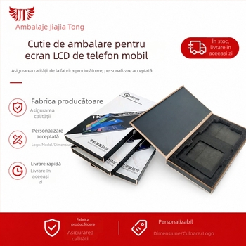 Cutie personalizată pentru ambalarea ecranului LCD al telefonului mobil, cu capac rabatabil – cutie premium pentru produse digitale 3C