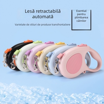 Lesă retractabilă pentru câini de talie medie și mare, plimbări în aer liber