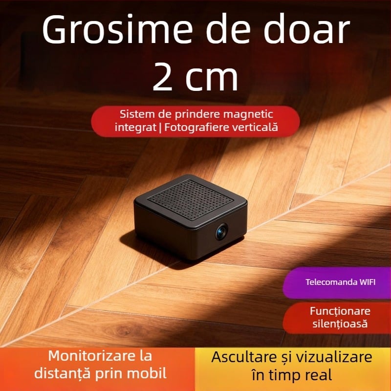 Cameră de supraveghere WiFi pentru casă, monitor fără fir, înregistrator video portabil 1080p