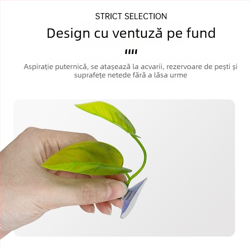 Decor plantă în formă de frunză pentru Betta în acvariu – frunză artificială de plantă acvatică pentru decor, odihnă, ascunzătoare și împerechere