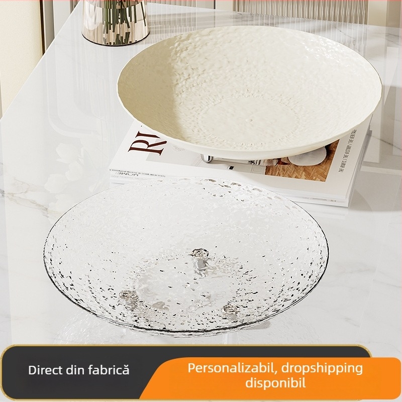 Farfurie de fructe din plastic și tavă de desert cu suport pentru prăjituri, lux lejer, stil modern minimalist