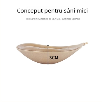 Autocolant pentru sân cu cupă de 3 cm, Mâna lui Adam, sutien invizibil cu push-up gros, pentru rochie de mireasă