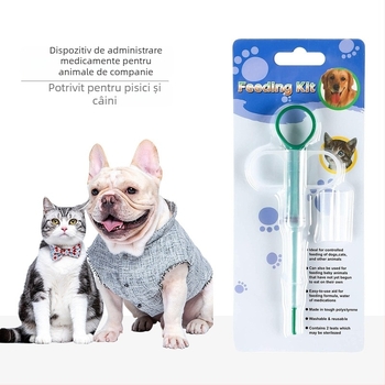 Dispozitiv de administrare a medicamentelor pentru animale de companie (pisici și câini), dozator de tablete în stil seringa pentru lichide și capsule