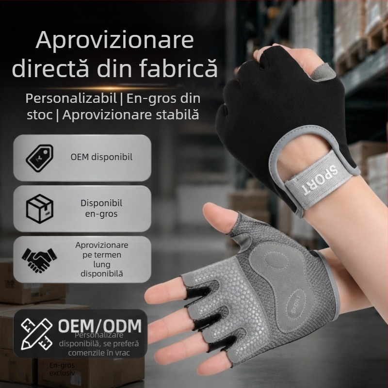 Mănuși de fitness cu degete jumătate pentru sport și ciclism în aer liber, cu absorbție a șocurilor, protecție împotriva bășicilor, rezistente la uzură și antiderapante