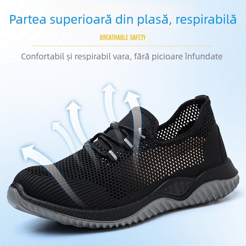 Pantofi de protecție de vară, respirabili, izolați electric la 6 kV, anti-șoc și anti-înțepare, rezistenți la uzură, ușori, fără metal.
