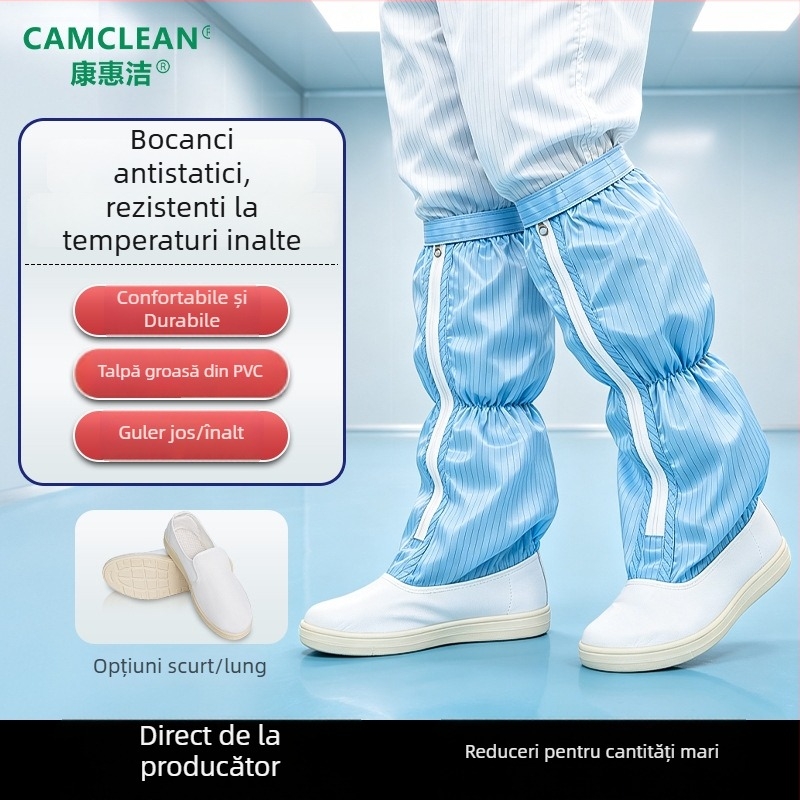 Pantofi anti‑statici cu talpă moale și talpă PVC îngroșată, potriviți pentru spații fără praf, rezistenți la temperaturi înalte, unisex