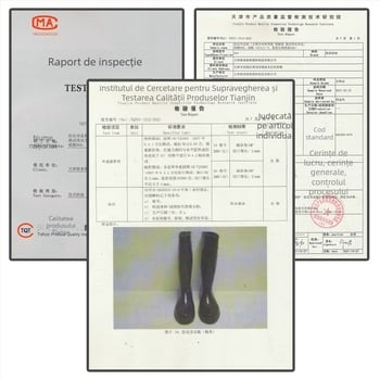 LL-1-05 Cizme de ploaie negre, înalte, rezistente la substanțe chimice, talpă Oxford antiderapantă
