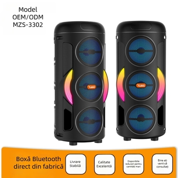 Difuzor Bluetooth RGB MZS-3302, 3 inch, wireless pentru exterior
