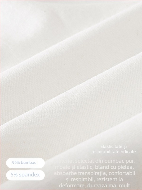 Chiloți boxeri pentru copii din bumbac, albi, unisex, clasă A, 3-8 ani
