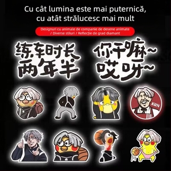 CXK Autocolant reflectorizant pentru mașină, exclusiv pentru fanii IKUN – Personalizat, creativ pentru vehicule electrice