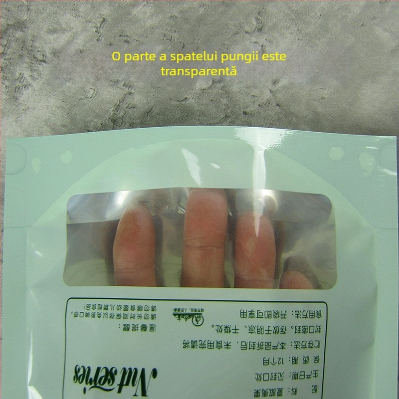 Sac de ambalare pentru nuci macadamia 250 g/500 g, pungă ziplock din plastic pentru gustări
