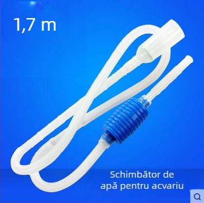 Sistem de schimb de apă pentru acvariu cu două brațe, curățare manuală a pietrișului și sifon