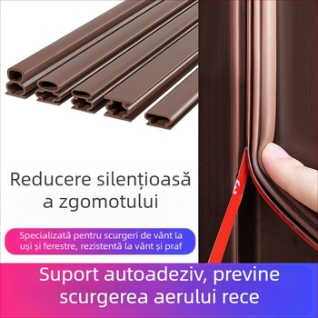 Bandă de etanșare din lemn masiv pentru uși și ferestre, izolare fonică, rezistentă la vânt, izolare termică, repelent împotriva țânțarilor.