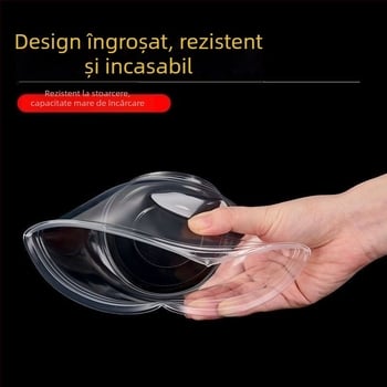 Set de unică folosință cu bol, bețișoare și cutie de masă – rotund, etanș, din plastic pentru uz casnic