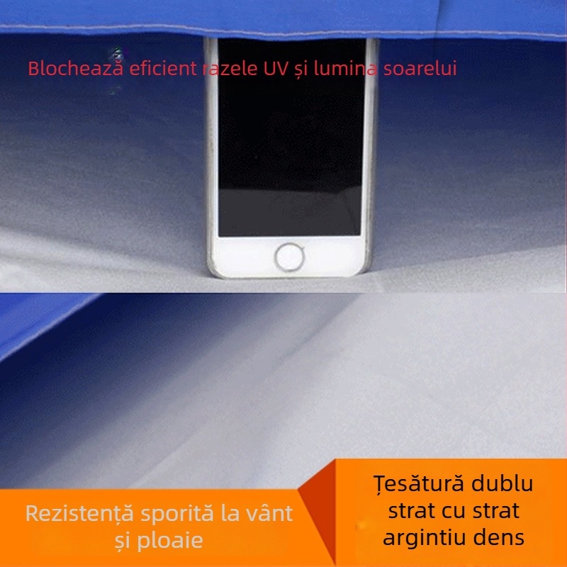 Umbrelă de soare pentru exterior, 3 m, cu imprimare personalizată — umbrelă publicitară mare pentru plajă