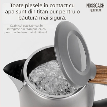 Ceainic electric din titan pur pentru uz casnic, întrerupere automată, pentru infuzarea ceaiului, 1700 ml