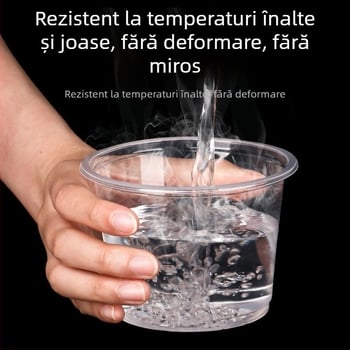 Cupă de plastic de unică folosință pentru budincă cu lapte cu strat dublu, potrivită pentru jeleu, gelatină și ambalare iaurt