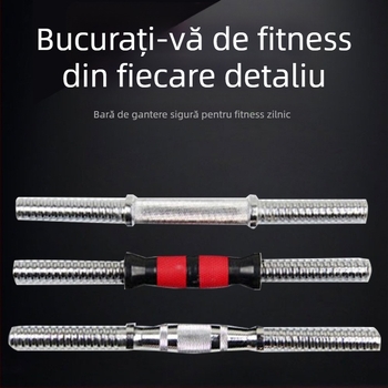 Bară de gantere din oțel inoxidabil solid, placată electrogalvanic, bară dreaptă