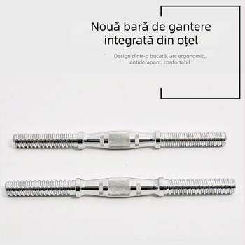 Bară de gantere din oțel inoxidabil solid, placată electrogalvanic, bară dreaptă