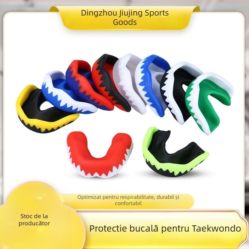 Protecție dentară EVA, moldabilă și reutilizabilă, protecție anti-impact groasă pentru box, taekwondo, arte marțiale și sanda