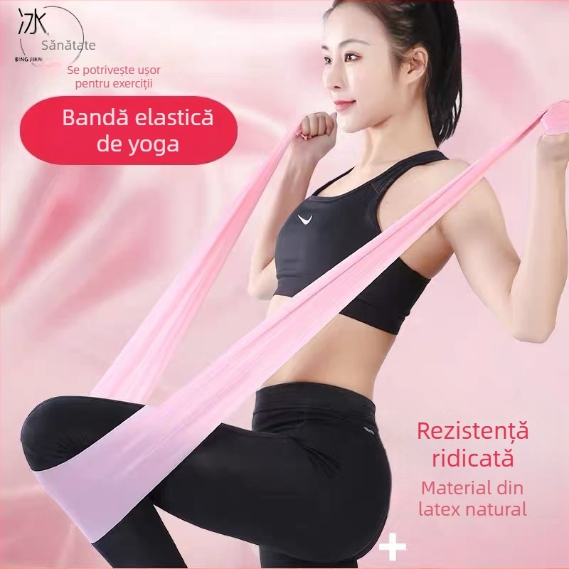 Bandă elastică de yoga pentru antrenamentul spatelui și umerilor, pentru bărbați și femei, modelare corporală, întindere și rezistență, tonifierea feselor