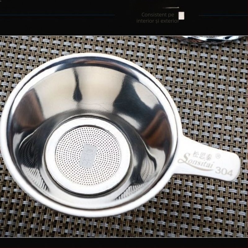 Rui Kun Filtru de ceai din oțel inoxidabil 304, filtru pentru frunze de ceai, accesorii pentru ceai, separator pentru resturi de ceai, filtru Kung Fu pentru ceai