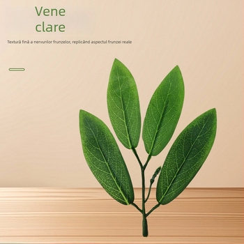 Frunze artificiale de piersic, plante verzi, crenguute artificiale, frunze decorative de înaltă calitate, accesorii handmade pentru buchet, accesorii pentru aranjamente bonsai