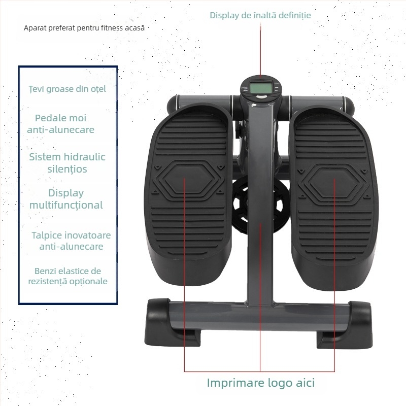 Stepper interior și trainer eliptic pentru picioare — aparat de fitness portabil pentru casă