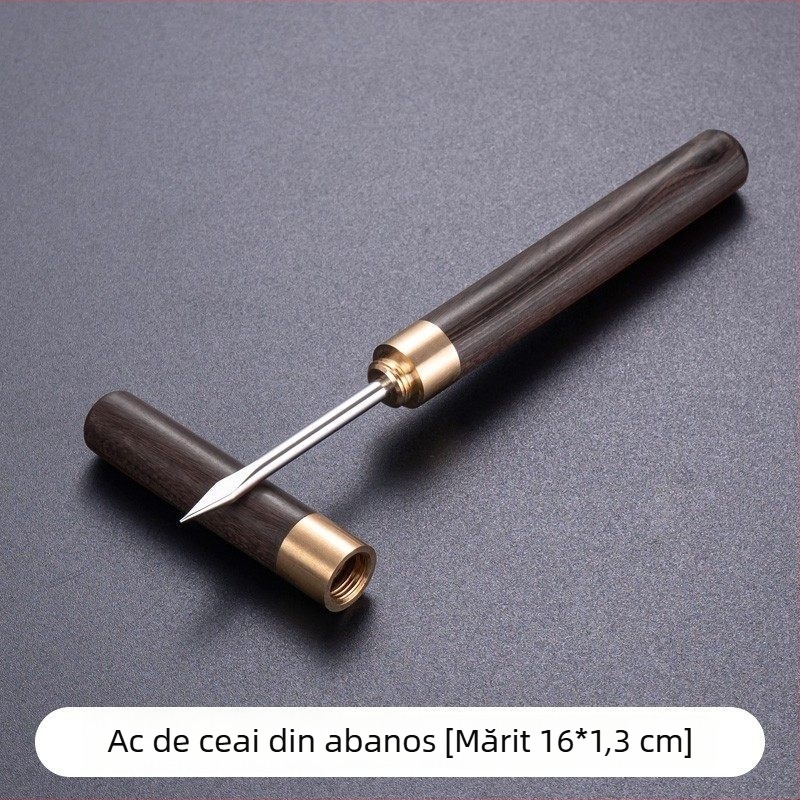 Cuțit de ceai Pu'er, unealtă din oțel inoxidabil pentru deschiderea blocurilor de ceai, perie de ceai alb, accesorii mari pentru set de ceai