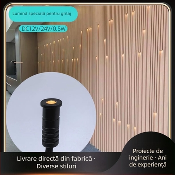 Lampă LED cu grilaj pentru perete, 12V, proiector mini, ultra-compact, deschidere de 8 mm, lampă ambientală cer înstelat