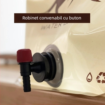 Sac de apă pentru exterior, 8 L, portabil și pliabil, pentru camping și utilizare în mașină, de calitate alimentară