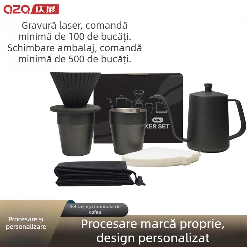 Set de cafea din oțel inoxidabil, electric pentru casă, cadou, cu componente pour-over
