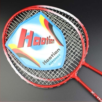Rachetă de badminton Haotian 105, set de 2 bucăți, cadru din aliaj feros, husă inclusă