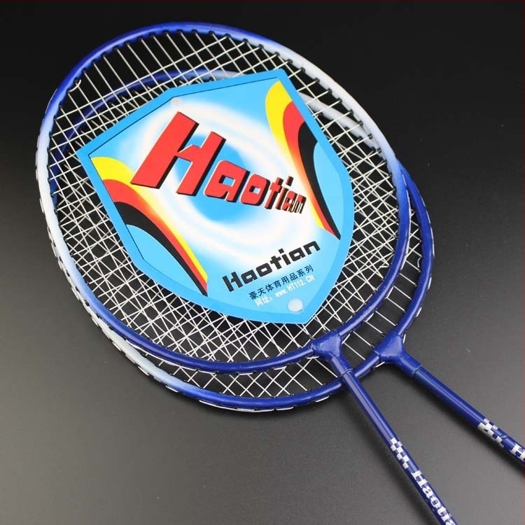 Rachetă de badminton Haotian 105, set de 2 bucăți, cadru din aliaj feros, husă inclusă