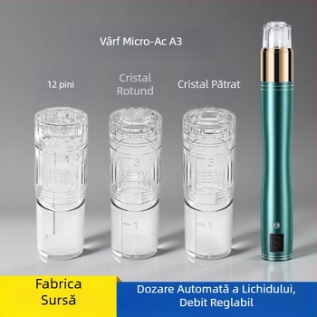 Dispozitiv de înfrumusețare nano: consumabile pentru sistemul cu apă și lumină, distribuție automată a lichidului, cap de introducere circular din siliciu 3 m, volum lichid reglabil