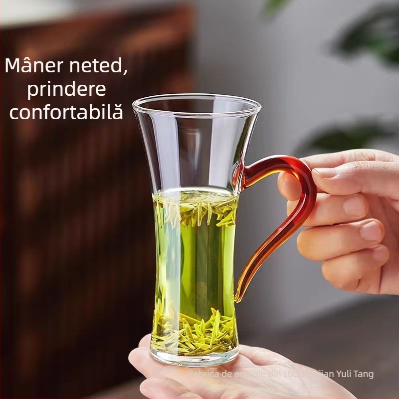 Ceașă de sticlă pentru ceai verde, destinat femeilor, transparentă, stil minimalist, model 2025 de înaltă clasă – Hou Kui Cup
