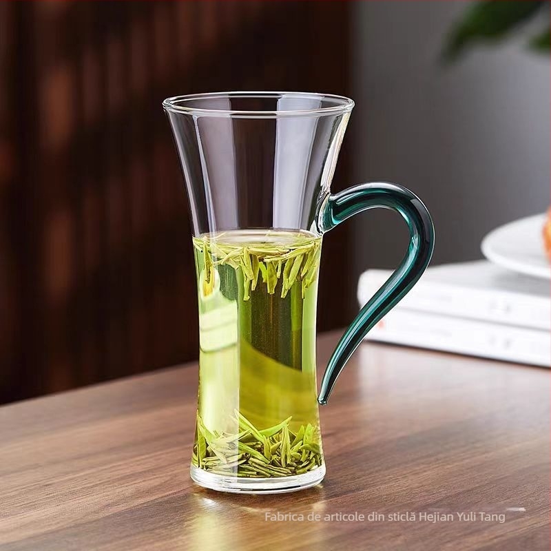 Ceașă de sticlă pentru ceai verde, destinat femeilor, transparentă, stil minimalist, model 2025 de înaltă clasă – Hou Kui Cup